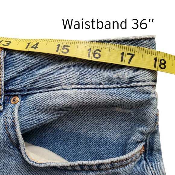 Zara Woman Medium Rise Relaxed Fit Distressed Soft Jeans 100% Cotton Size 8 - Picture 11 of 16